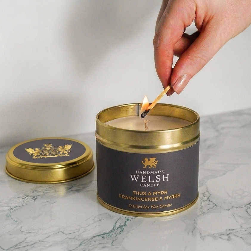 Frankincense and Myrrh Tin Candle