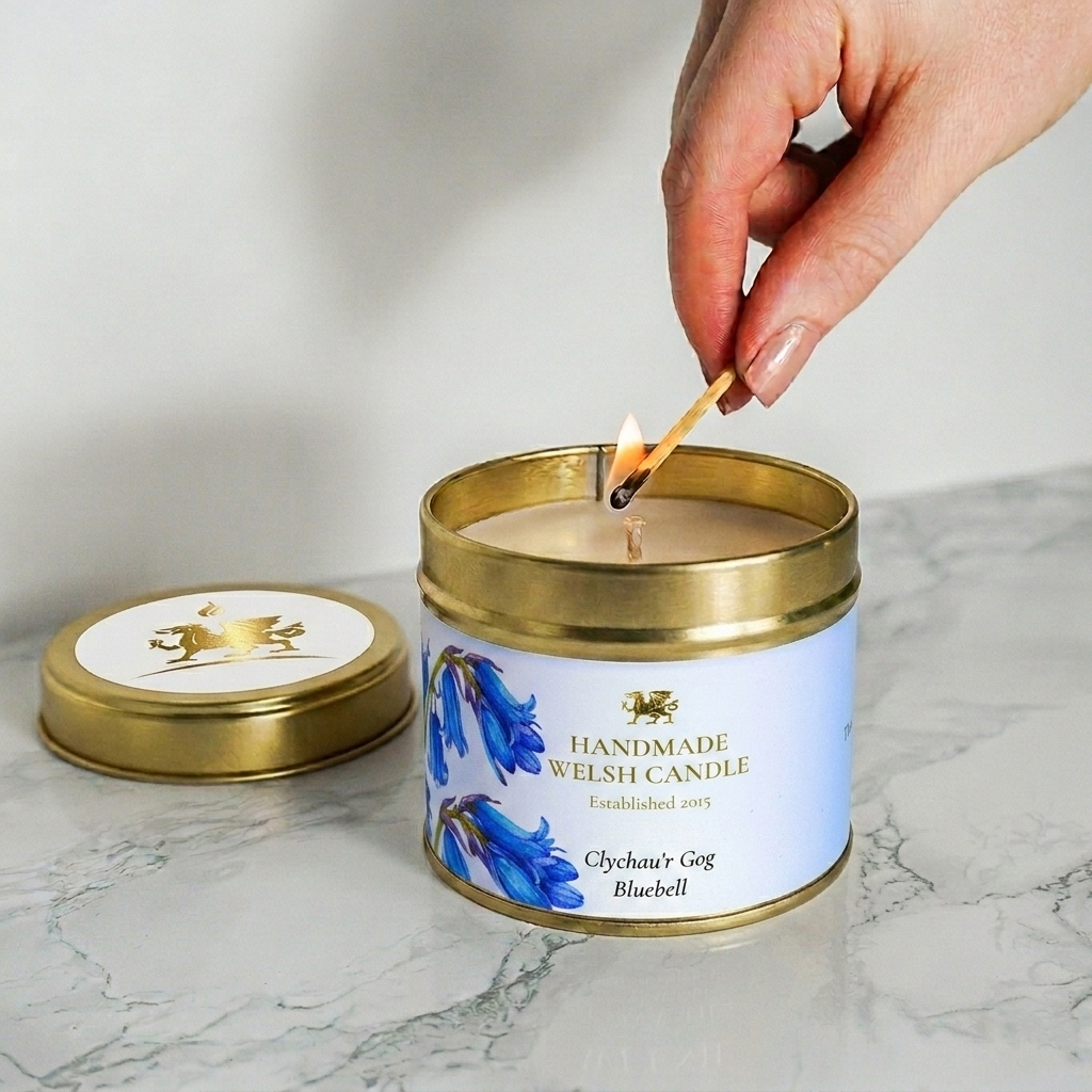 Bluebell Tin Candle