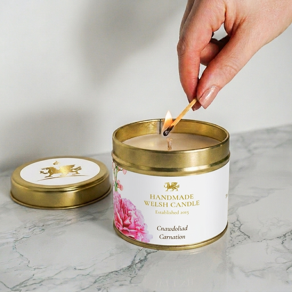 Carnation Tin Candle