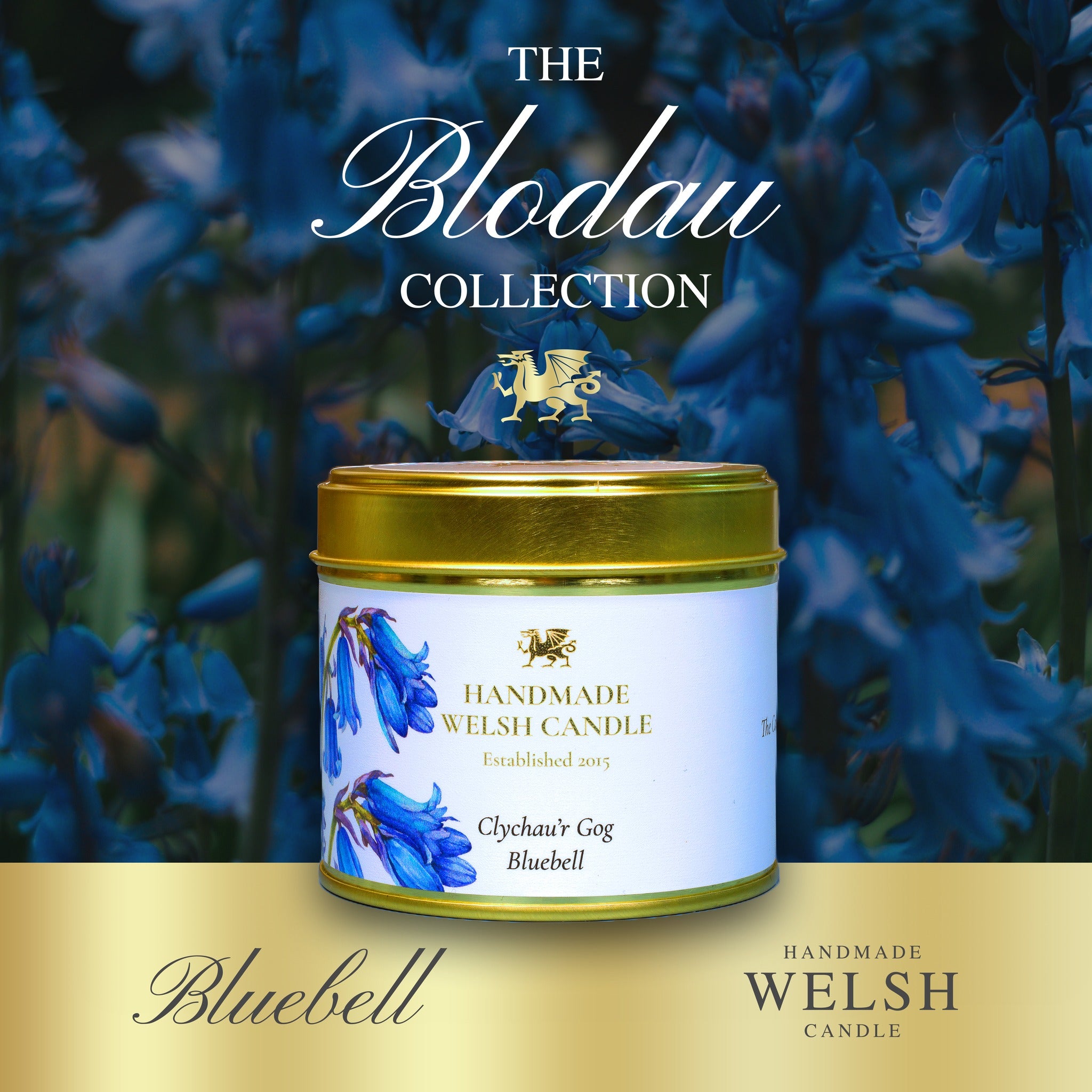 Bluebell Tin Candle
